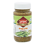 Priya Pickle - Green Chilli (Sliced) With out Garlic 300 g Bottle