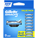 Gillette Mach 3 - Manual Shaving Razor Blades Cartridge 8 pcs