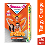 Glucon-D Instant Energy Glucose Powder - Tangy Orange 450 g