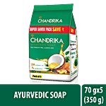 Chandrika Ayurvedic Soap with 2x Coconut Oil & Herbs 70 g (Pack of 5)