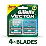 Gillette Vector Plus - Manual Shaving Razor Blades Cartridge 4 pcs 