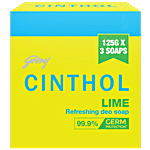 Cinthol Refreshing Deo Lime Bath Soap, 99.9% Germ Protection 125 g (Pack of 3)