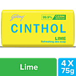 Cinthol Lime Refreshing Deo Soap 75 g (Pack of 4)
