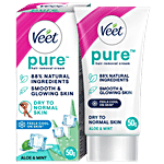Veet Pure Aloe Vera & Mint Extracts Hair Removal Cream For Dry To Normal Skin 60 g