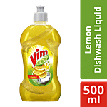 Vim Dishwash Liquid - Gel Lemon 500 ml Bottle