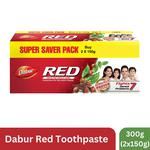 Dabur Red Paste, Ayurvedic Fluoride Free Toothpaste 300 g (Buy 1x200g + 1x100g )