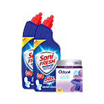 Sanifresh Advanced Disinfectant Toilet Cleaner 520 ml (Pack of 2)(Get Odonil Air Freshner Block 48 g Free)