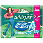 Whisper Ultra Up To No Gap No Leaks Sanitary Pads, XL+ 7 pcs