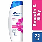 Head & Shoulders Smooth & Silky Anti-Dandruff Shampoo - Smooth Hair from Root to Tip, Upto 100% Dandruff Free 72 ml