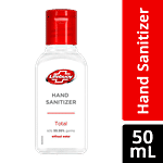 Lifebuoy Total Hand Sanitizer - Alcohol Based, Kills 99.99% Germs without Water 50 ml Bottle