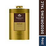 Yardley London Gold Deodorizing Talc for Men| Fresh Woody Scent 250 g
