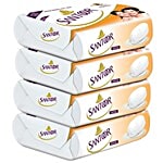 Santoor Bathing Soap - Sandal and Almond Milk 100 g Pack of 4