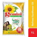 Gemini Sunflower Oil - With Nutri Fresh Technology 1 L Pouch