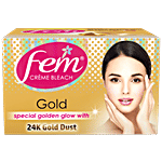 Fem Crème Bleach - Gold, Special Golden Glow with 24K Gold Dust, No Added Silicones, No Added Parabens 8 g 