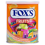 Fox'S Crystal Clear Candy - Fruit Flavoured, Contains Lemon, Orange, Peach & Apple Natural Flavour 180 g Tin