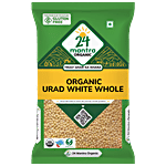 24 Mantra Organic Organic Urad Dal/Uddina Bele White - Whole 500 g Pouch