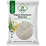 24 Mantra Organic Organic Sonamasuri Raw Rice/Akki - Polished 1 kg Pouch