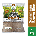 24 Mantra Organic Rice/Akki - Sonamasuri Brown 1 kg Pouch
