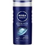 NIVEA Cool Kick Shower Gel - With Refreshing Menthol, For Body, Face & Hair 250 ml 