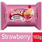 Sunfeast Bounce Dream Cream Biscuits - Strawberry Vanilla 102 g Pouch