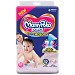 Mamy Poko Pants Diaper Extra Absorb - Medium, Leakage Prevention, Pull Up 46 pcs 