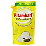 Pitambari Dishwash Liquid - For Oily and Stubborn Stains 150 ml Pouch