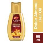Dabur Almond Hair Oil - With Keratin Protein, Soya Protein & 10X Vitamin E 95 ml 