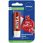 Nivea Pomegranate Shine Lip Balm - 24h Moisture With Natural Oils, Dark Red Shine & Pomegrenate Aroma 4.8 g