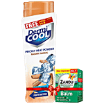 Dermi Cool Prickly Heat Powder Radiant Sandal 150g (Get Zandu Balm Free)