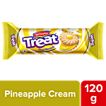 Britannia Treat Sandwich Biscuits - Crazy Pineapple 120 g 