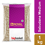 bb Royal Sabudana - White, Medium 1 kg Pouch