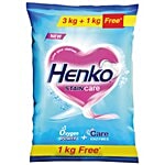 Henko Detergent Powder - Stain Care 3 kg Pouch Get 1 kg free
