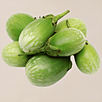 fresho! Round Brinjal - Green 1 kg