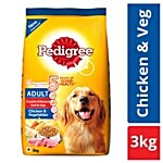 Pedigree Dry Dog Food - Chicken & Vegetables, For Adult Dogs 3 kg