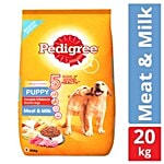 Pedigree Dry Dog Food - Meat & Milk, For Puppy 20 kg