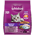 Whiskas Adult 1+ Years Dry Cat Food - Mackerel Flavour 3 kg