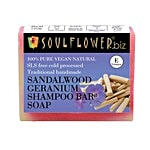 Soulflower Cold Processed Sandalwood Geranium Hair Cleansing Bar 150 g