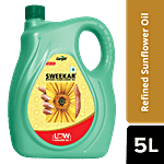Sweekar Refined Sunflower Oil - Low Absorb 5 L 