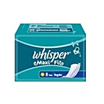 Whisper Sanitary Pads - Maxi Fit, Regular 8 pcs
