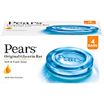 Pears Original Glycerin Soap Bar - Soft & Fresh Glow 125 g (Pack of 4)