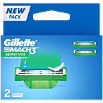 Gillette Mach3 Sensitive Manual Shaving Blades for MenPack ofÂ  Cartridges 2 pcs