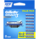 Gillette Mach 3 Turbo Manual Razor Blades for MenPack of 8 Cartridges 8 pcs 6+2
