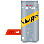 Schweppes Original Soda Water - For Mocktails, Refreshing & Delicious Taste 300 ml Can
