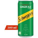 Schweppes Original Ginger Ale Flavoured Soft Drink - Refreshing Taste & Delicious Flavour 300 ml Can