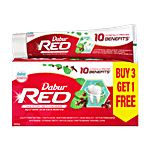 Dabur Red Paste, Ayurvedic Fluoride Free Toothpaste 600 g (Get 1 pc x 150 g Free)