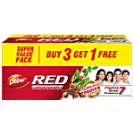 Dabur Red India's No.1 Ayurvedic Fluroide Free Paste 150 g (Buy 3 Get 1 Free)