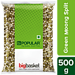 bb Popular Moong - Green, Split/Chilka 500 g Pouch
