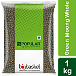 bb Popular Green Moong Whole/Sabut 1 kg Pouch
