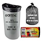 Crystal Oxo Biodegradable Garbage Bag On Roll Medium (19X21) 30 pcs 19 inch X 21 inch