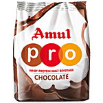 Amul Pro Whey Protein - Malt Beverage Nutrition Drink With DHA, Chocolate 500 g Carton
